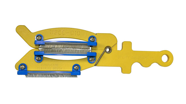 CEPILLO DE ALAMBRE PARA LIMPIEZA DE CONDUCTORES Y ESTRUCTURAS PRIMARIAS. OPERABLE CON ESCOPETA, MARCA UTILITY SOLUTIONS, MODELO USCC-010