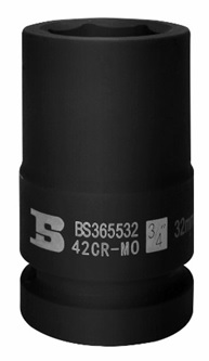 CUBO DE IMPACTO DE 38MM Y 6 LADOS DE 3/4", MARCA BOSI TOOLS, MODELO BS365538