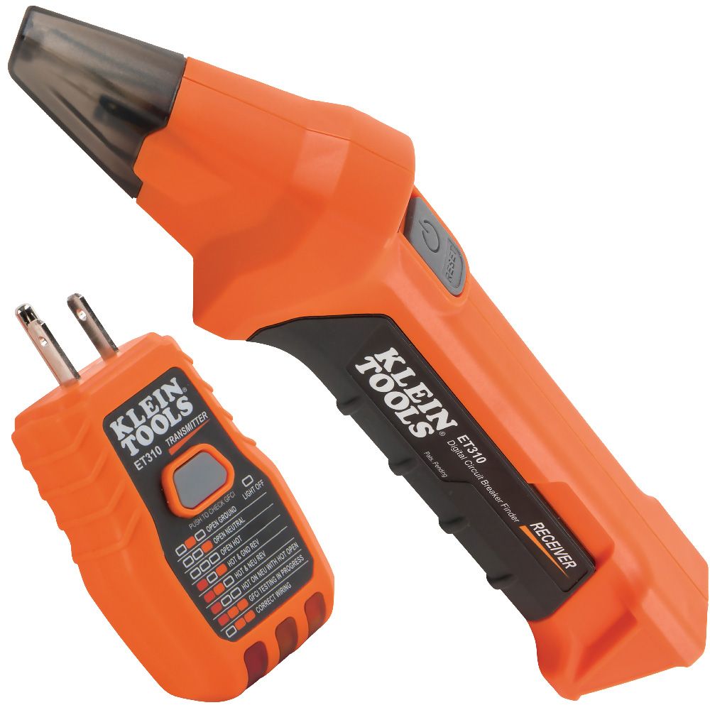 DETECTOR DIGITAL DE CORTACIRCUITOS, CON PROBADOR DE TOMAS GFCI, MARCA KLEIN TOOLS, MODELO ET310