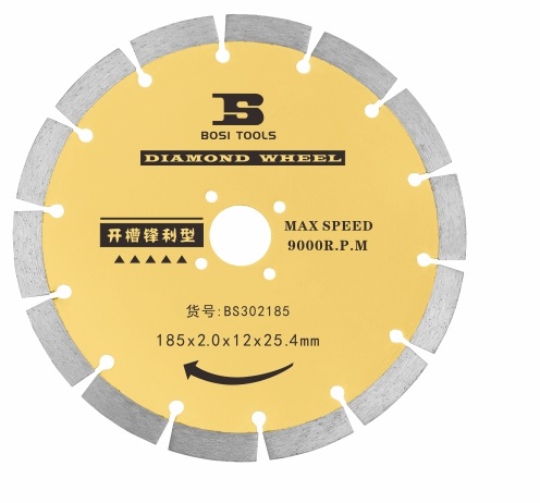 DISCO PARA CORTE DE CONCRETO DE 7", DIAMANTADO Y SEGMENTADO, MARCA BOSI TOOLS, MODELO BS302185