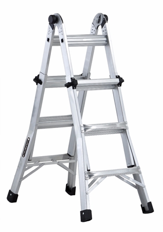 ESCALERA MULTIUSOS TIPO A DE 13 PIES, ALUMINIO, 300 LB, MARCA LOUISVILLE