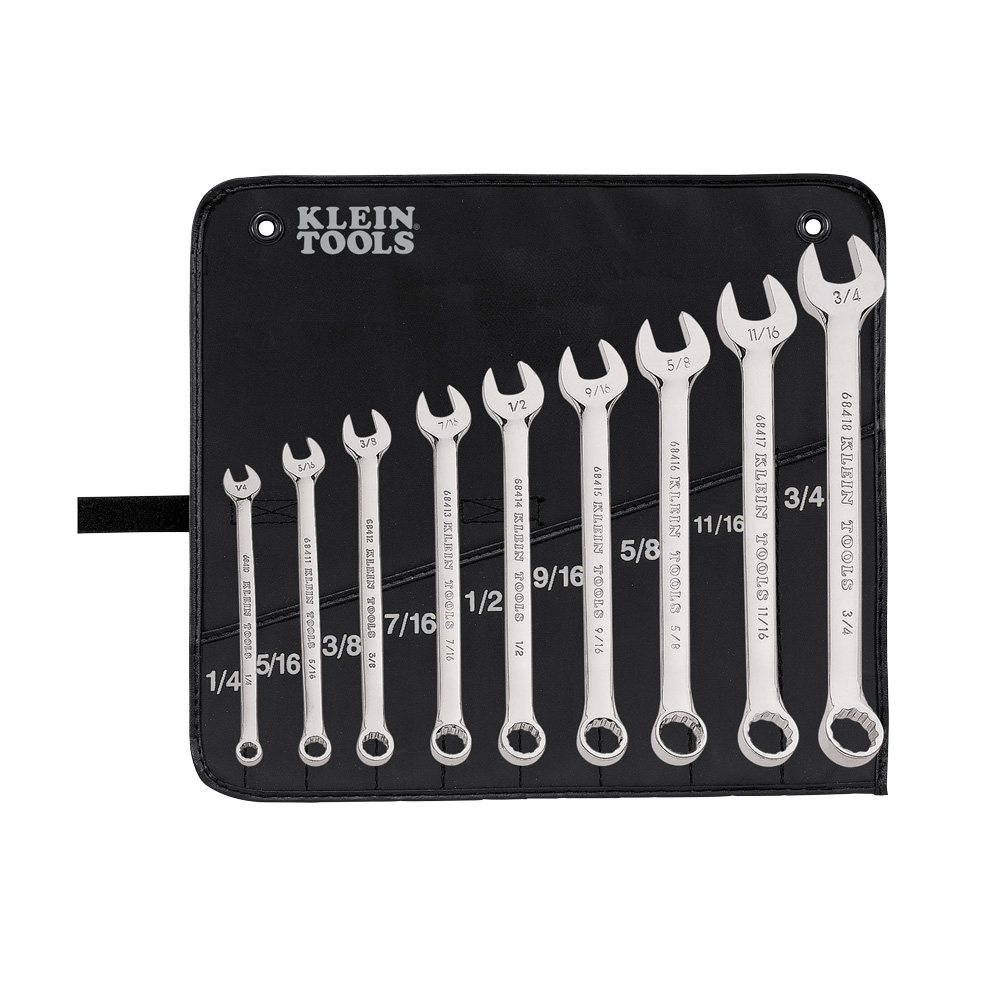 JUEGO DE LLAVES COMBINADAS 9 PIEZAS, DE 1/4" A 3/4", MARCA KLEIN TOOLS, MODELO 68402