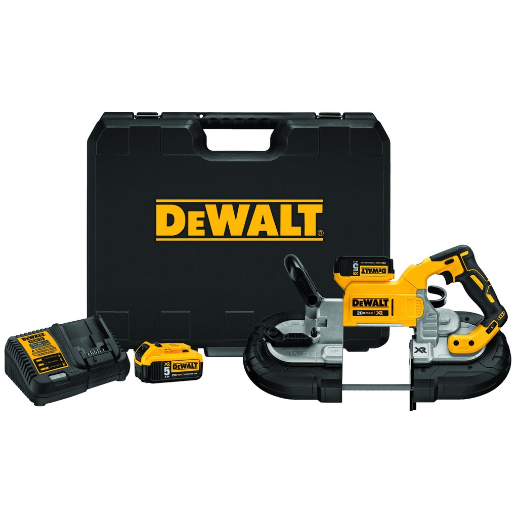 KIT DE SIERRA DE CINTA DE CORTE PROFUNDO DE 20V MAX SIN ESCOBILLAS, MARCA DEWALT, MODELO DCS374P2