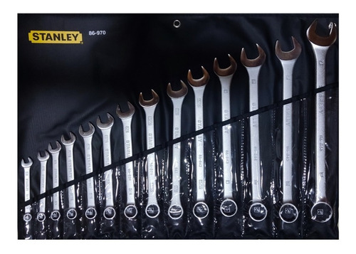 LLAVES COMBINADAS DE 14 PIEZAS, DE 3/8" A 1-1/4", MARCA STANLEY, MODELO 86-970