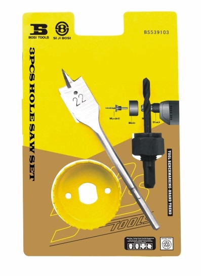 SET DE SACABOCADO PARA LLAVINES DE PELOTA DE 3 PIEZAS, MARCA BOSI TOOLS, MODELO BS539103