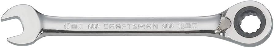 LLAVE COMBINADA CON TRINQUETE REVERSIBLE METRICA DE 12 PUNTOS, 10 MM, 72 DIENTES Y 12 PUNTAS, CRAFTSMAN CMMT42421