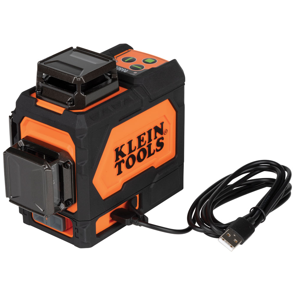 NIVEL LASER AUTONIVELANTE PLANO RECARGABLE DE COLOR VERDE, CON ESTUCHE RÍGIDO, KLEIN TOOLS 93PLL
