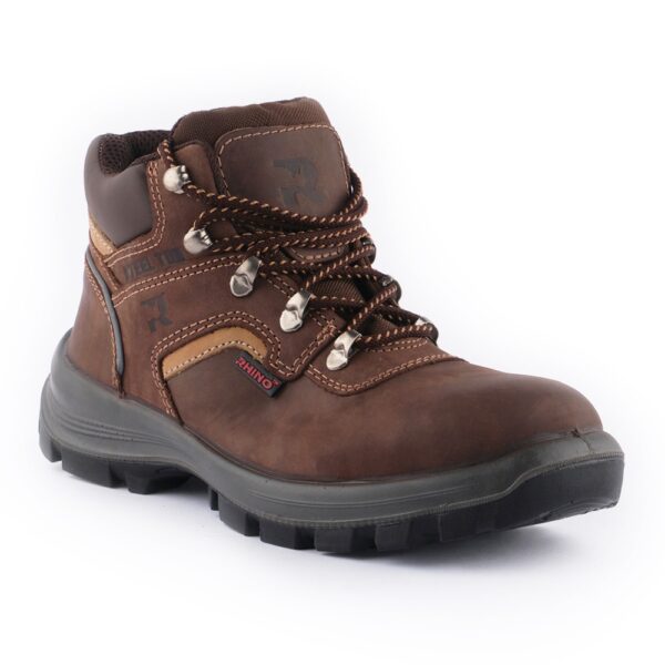 CALZADO INDUSTRIAL RHINO COLOR CAFÉ, TALLA # 44
