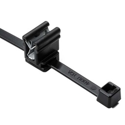 [H156-02231/T50REC4A] CLIP PARA BORDE PANEL SOLAR (1-3MM) CON FAJILLA DE 8" UV DE 50 LBS, FIJACION PERPENDICULAR, MARCA HELLERMANN TYTON