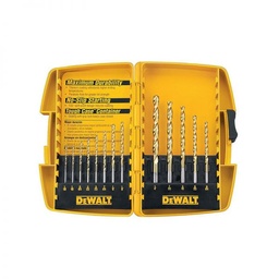 [DW1363] JUEGO DE BROCAS PARA METAL DE TITANIO, DE 13 PIEZAS, DE 1/16" A 1/4", MARCA DEWALT, MODELO DW1363