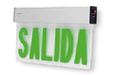 [SYLVANIA-P24531-15] LAMPARA DE EMERGENCIA LED E-30G,  ROTULO DE SALIDA, LETRAS VERDES, 3W, 100 LUMEN, 6500K, 120-277V, 90 MIN, MARCA SYLVANIA, MODELO P24531-15