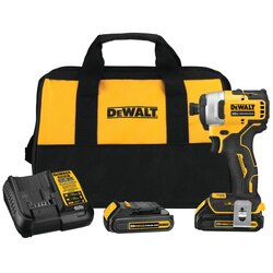[DW-DCF809C2] KIT DE TALADRO ATORNILLADOR DE IMPACTO DE 1/4" INALAMBRICO, 1700 In-Lb, MARCA DEWALT, MODELO DCF809C2: 2 BAT 1.3AH + CARG + BOLSO