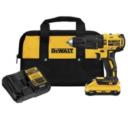 [DW-DCD7781D2-B3] KIT DE TALADRO PERCUTOR/ATORNILLADOR INALAMBRICO DE 1/2" 20V, 340W, MARCA DEWALT, MODELO DCD7781D2-B3: 2 BAT 2AH + CARG + BOLSO